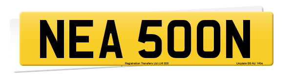 Registration number NEA 500N